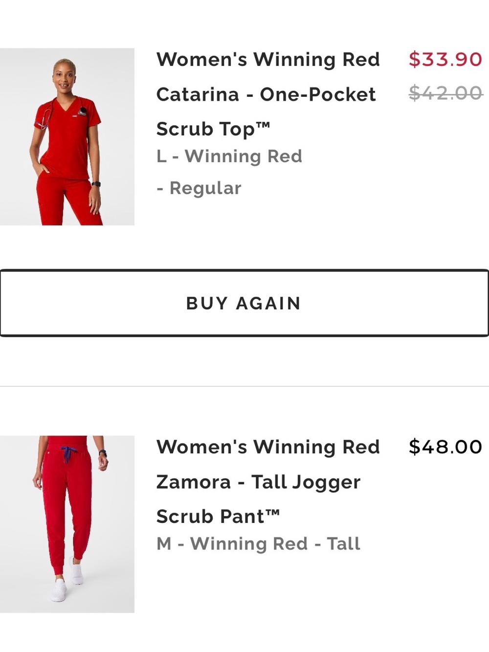 Figs Women's Catarina Top & Zamora Jogger Set — Winning Red